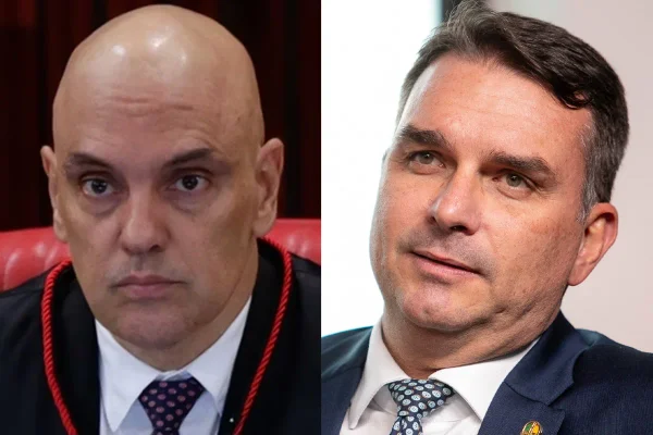 Flávio acompanha julgamento de Moraes pela TV de hotel em Fortaleza