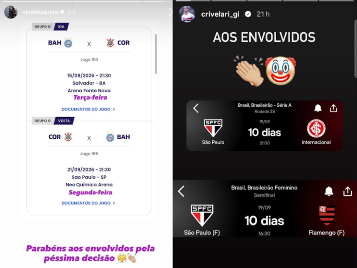 Jogadoras de Corinthians e São Paulo criticam locais e datas das semifinais do Brasileirão feminino